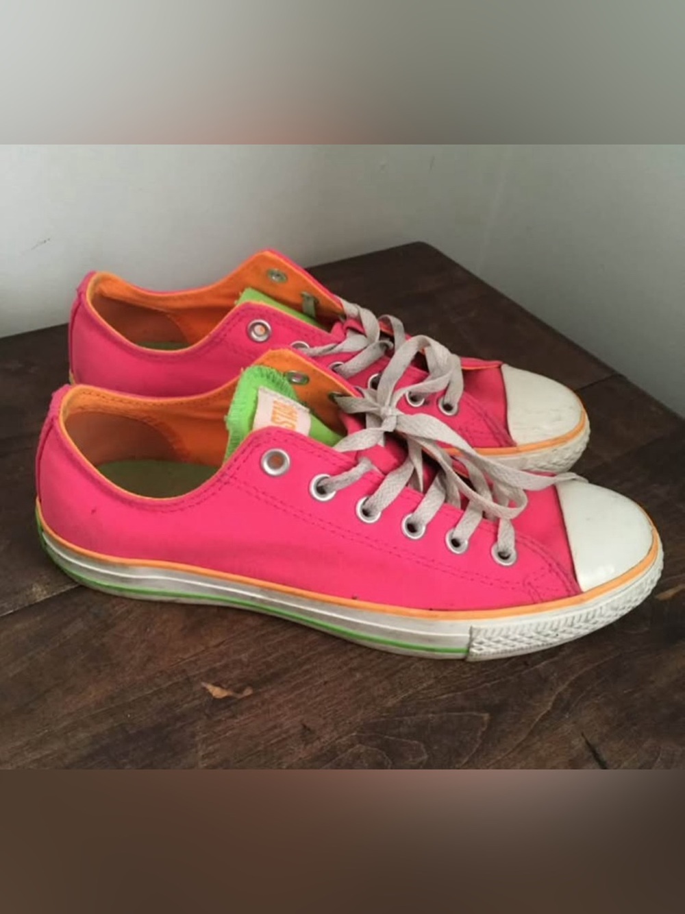 Vintage Converse Shoes - Pink, Green and Orange
